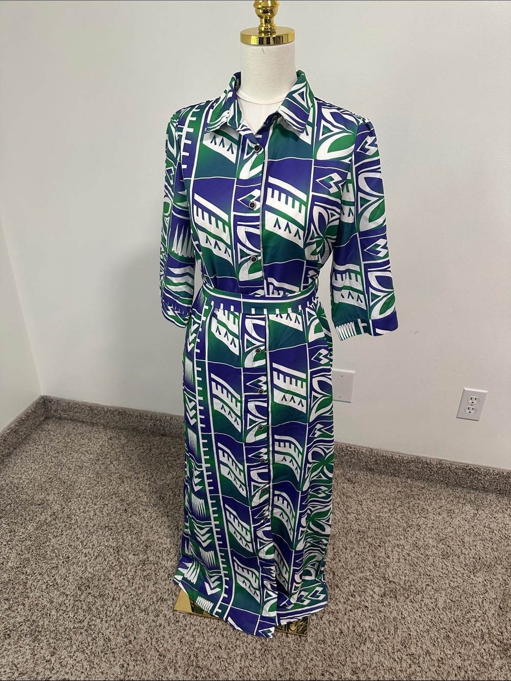 🍊 Koko Pacific Button Up Maxi Dress